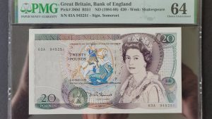 £20 Somerset B351 PMG Graded 64 (UNC) 63A 945251