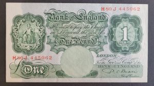 £1 Beale B268 Bank of England note c.1950 (UNC) H80J 445062
