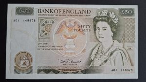 £50 Somerset First Run B352 (AUNC) A01 148978