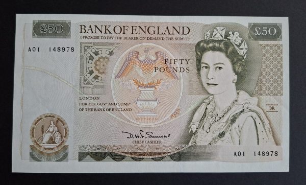 £50 Somerset First Run B352 (AUNC) A01 148978