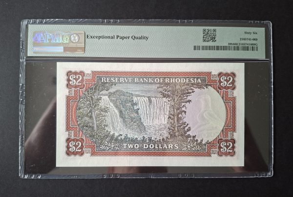 Rhodesia Five Dollars Pick 36b, 1978. PMG 66 EPQ (UNC) M/18 683895 - Image 2
