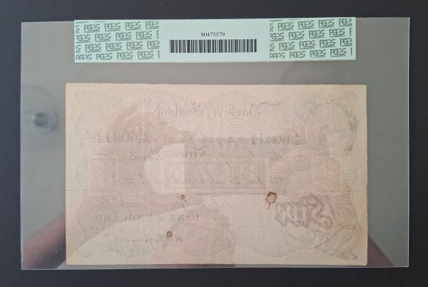 Operation Bernhard £5 Note dated 25.1.1937. PCGS 40 (EF) A/363 60411 - Image 2