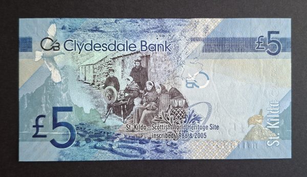 FANCY SERIAL NUMBER £5 Clydesdale Bank, Thorburn. SC.332 (AUNC) W/HS 113355 - Image 2