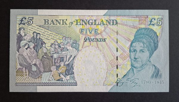 £5 Lowther B395 (AUNC) HA01 005072. LOW SERIAL - Image 2