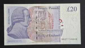 £20 Bailey B405 note (UNC) BB27 749649