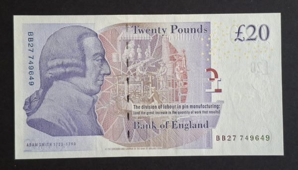 £20 Bailey B405 note (UNC) BB27 749649