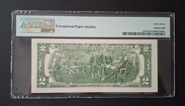 2013 $2 Federal Reserve New York Star Note. PMG 67 EPQ (UNC) B00318548* - Image 2
