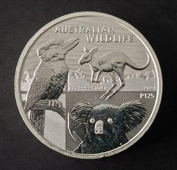 $2 Australian Wildlife Silver Coin 2 oz. P125 Privy Mark 2024. King Charles III.