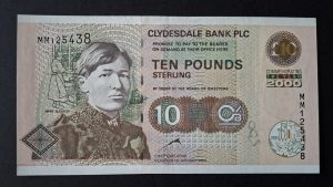 £10 Clydesdale Bank, Wright, SC.345 (EF with small tear) MM125438