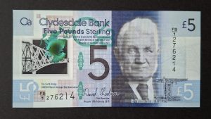 £5 Clydesdale Bank, Thorburn. SC.333a (UNC) FB/1 276214