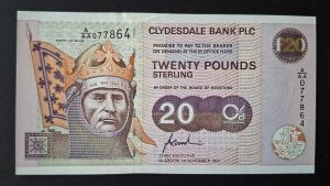£20 Clydesdale Bank, Goodwin. First Prefix 1st November 1997 SC.355a (AUNC) A/AA 077864