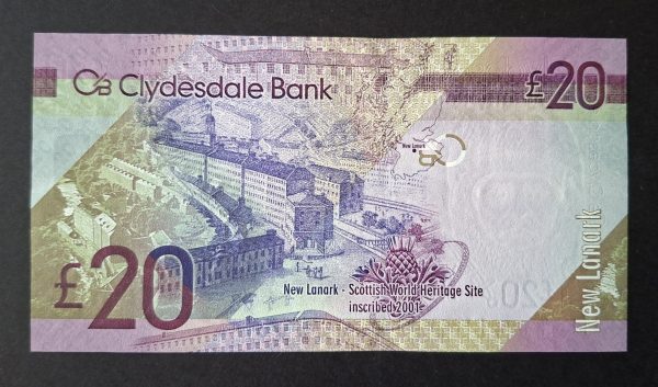 £20 Clydesdale Bank, Crosbie, SC.360Ac FIRST LOW SERIAL NUMBER (AUNC) W/ML 000258 - Image 2