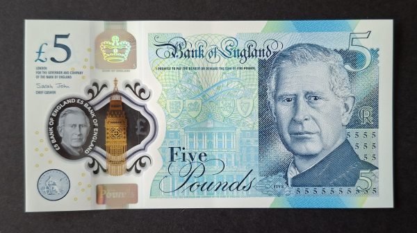 King Charles III Bank of England £5 John note B419 (UNC).  CA26 118062 - Image 2