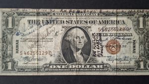 Short-Snorter One Dollar Hawaii Silver Certificate 1935A. S46256129C