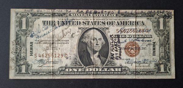 Short-Snorter One Dollar Hawaii Silver Certificate 1935A. S46256129C