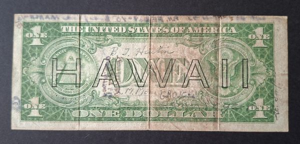Short-Snorter One Dollar Hawaii Silver Certificate 1935A. S46256129C - Image 2