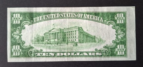 USA $10 Chicago 1934A note (VF) G03147454B - Image 2