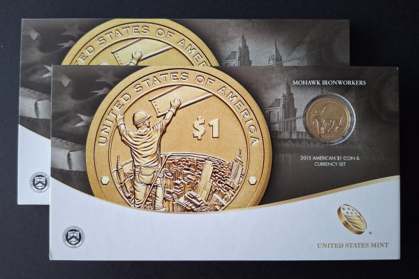 A 2015 United States Mint Mohawk Ironworks $1 note and $1 coin set.  - Image 3