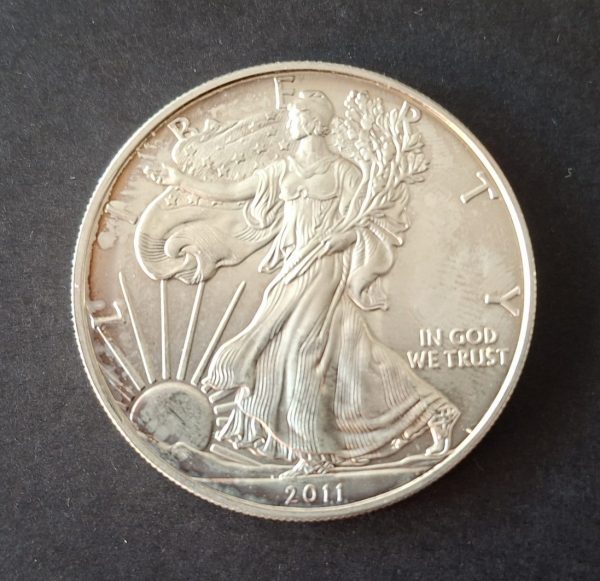 2011 Silver Eagle. Lightly tarnished. - Image 2