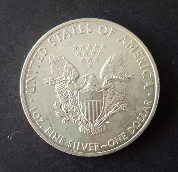 2011 Silver Eagle. Lightly tarnished.